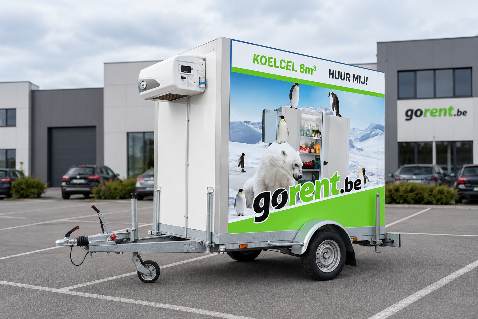 Frigotrailer, 750kg met rekken (verwijderbaar) — 1